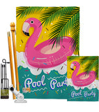 Summer Pool Party - Fun In The Sun Summer Vertical Impressions Decorative Flags HG137060 Made In USA