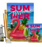 Summer Welcome Fun - Fun In The Sun Summer Vertical Impressions Decorative Flags HG137116 Made In USA