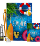 Summer Chilling - Fun In The Sun Summer Vertical Impressions Decorative Flags HG192347 Made In USA