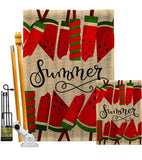 Sweet Watermelon - Fun In The Sun Summer Vertical Impressions Decorative Flags HG192614 Made In USA