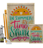 Time To Shine - Fun In The Sun Summer Vertical Impressions Decorative Flags HG192656 Made In USA