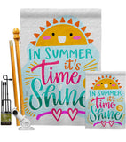 Time To Shine - Fun In The Sun Summer Vertical Impressions Decorative Flags HG192656 Made In USA