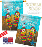 Better in Flip Flops - Fun In The Sun Summer Vertical Impressions Decorative Flags HG106003 Made In USA