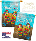 Better in Flip Flops - Fun In The Sun Summer Vertical Impressions Decorative Flags HG106003 Made In USA