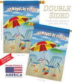 Vamonos de Playa - Fun In The Sun Summer Vertical Impressions Decorative Flags HG106057S Made In USA