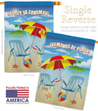 Vamonos de Playa - Fun In The Sun Summer Vertical Impressions Decorative Flags HG106057S Made In USA