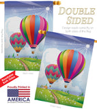 Balloon Festival - Fun In The Sun Summer Vertical Impressions Decorative Flags HG106058 Made In USA