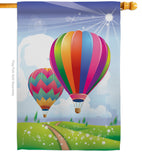 Balloon Festival - Fun In The Sun Summer Vertical Impressions Decorative Flags HG106058 Made In USA