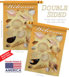 Welcome Shells - Fun In The Sun Summer Vertical Impressions Decorative Flags HG106059 Imported