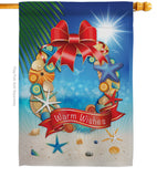 Summer Wreath - Fun In The Sun Summer Vertical Impressions Decorative Flags HG106062 Made In USA