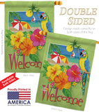 Welcome Tropical - Fun In The Sun Summer Vertical Impressions Decorative Flags HG106066 Made In USA