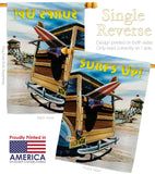 Beach Wagon - Fun In The Sun Summer Vertical Impressions Decorative Flags HG106068 Made In USA