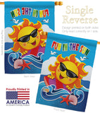 Fun in the Sun - Fun In The Sun Summer Vertical Impressions Decorative Flags HG106069 Made In USA