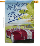 Set You Free - Fun In The Sun Summer Vertical Impressions Decorative Flags HG106078 Made In USA