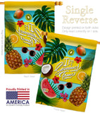 Fruity Summer Time - Fun In The Sun Summer Vertical Impressions Decorative Flags HG106085 Made In USA