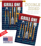 Grill On - Fun In The Sun Summer Vertical Impressions Decorative Flags HG106086 Made In USA