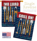 Grill On - Fun In The Sun Summer Vertical Impressions Decorative Flags HG106086 Made In USA