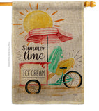 Summer Time - Fun In The Sun Summer Vertical Impressions Decorative Flags HG106088 Made In USA