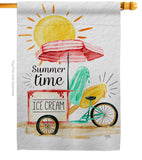 Summer Time - Fun In The Sun Summer Vertical Impressions Decorative Flags HG106088 Made In USA