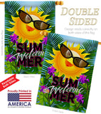 Joyful Sun - Fun In The Sun Summer Vertical Impressions Decorative Flags HG106098 Made In USA