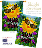 Joyful Sun - Fun In The Sun Summer Vertical Impressions Decorative Flags HG106098 Made In USA