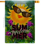 Joyful Sun - Fun In The Sun Summer Vertical Impressions Decorative Flags HG106098 Made In USA