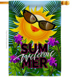 Joyful Sun - Fun In The Sun Summer Vertical Impressions Decorative Flags HG106098 Made In USA