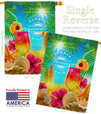 Summer In Paradise - Fun In The Sun Summer Vertical Impressions Decorative Flags HG106103 Made In USA