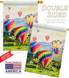 Escape Hot Air Balloon - Fun In The Sun Summer Vertical Impressions Decorative Flags HG106112 Made In USA