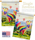 Escape Hot Air Balloon - Fun In The Sun Summer Vertical Impressions Decorative Flags HG106112 Made In USA