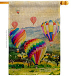 Escape Hot Air Balloon - Fun In The Sun Summer Vertical Impressions Decorative Flags HG106112 Made In USA