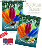 Happy Summer Pop - Fun In The Sun Summer Vertical Impressions Decorative Flags HG137027 Made In USA