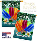 Happy Summer Pop - Fun In The Sun Summer Vertical Impressions Decorative Flags HG137027 Made In USA