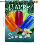 Happy Summer Pop - Fun In The Sun Summer Vertical Impressions Decorative Flags HG137027 Made In USA