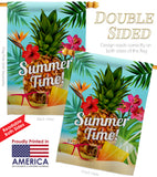 Summer Beach Time - Fun In The Sun Summer Vertical Impressions Decorative Flags HG137057 Made In USA