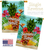 Summer Beach Time - Fun In The Sun Summer Vertical Impressions Decorative Flags HG137057 Made In USA