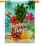 Summer Beach Time - Fun In The Sun Summer Vertical Impressions Decorative Flags HG137057 Made In USA