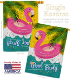 Summer Pool Party - Fun In The Sun Summer Vertical Impressions Decorative Flags HG137060 Made In USA