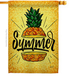 Pinapple Summer Fun - Fun In The Sun Summer Vertical Impressions Decorative Flags HG137518 Made In USA