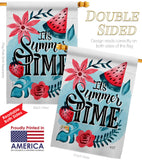 It's Summer - Fun In The Sun Summer Vertical Impressions Decorative Flags HG137528 Made In USA