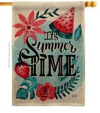 It's Summer - Fun In The Sun Summer Vertical Impressions Decorative Flags HG137528 Made In USA