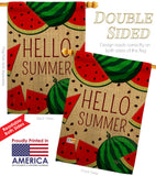 Watermelon Summer - Fun In The Sun Summer Vertical Impressions Decorative Flags HG192185 Made In USA