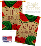 Watermelon Summer - Fun In The Sun Summer Vertical Impressions Decorative Flags HG192185 Made In USA