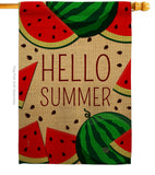 Watermelon Summer - Fun In The Sun Summer Vertical Impressions Decorative Flags HG192185 Made In USA