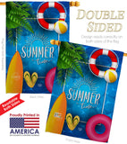 Summer Chilling - Fun In The Sun Summer Vertical Impressions Decorative Flags HG192347 Made In USA