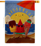 Summer Buddy - Fun In The Sun Summer Vertical Impressions Decorative Flags HG192453 Made In USA