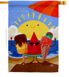 Summer Buddy - Fun In The Sun Summer Vertical Impressions Decorative Flags HG192453 Made In USA