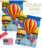 Hot Air Balloon Mass - Fun In The Sun Summer Vertical Impressions Decorative Flags HG192536 Made In USA