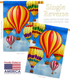 Hot Air Balloon Mass - Fun In The Sun Summer Vertical Impressions Decorative Flags HG192536 Made In USA