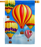 Hot Air Balloon Mass - Fun In The Sun Summer Vertical Impressions Decorative Flags HG192536 Made In USA